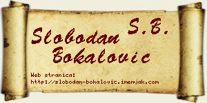 Slobodan Bokalović vizit kartica